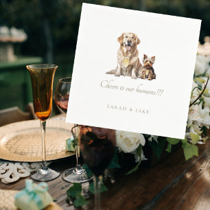 Serviette En Papier Personnalisé Mariage pour animaux de compagnie à n