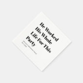 Serviette En Papier Personnalisé Minimal Blanc Funny Retraite partie (Coin)