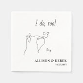 Serviette En Papier Personnalisé Nom de l'animal de compagnie Minimali (Devant)