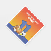 Serviette En Papier Personnalisé Nom Garçon 11e anniversaire Balles de (Coin)