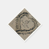 Serviette En Papier Personnalisé Nom Monogramme Date Plage Mariage Coe (Coin)