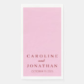 Serviette En Papier Personnalisé Nom Personnalisé Design Design Script (Devant)