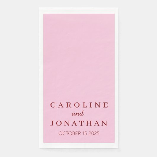 Serviette En Papier Personnalisé Nom Personnalisé Design Design Script (Devant)