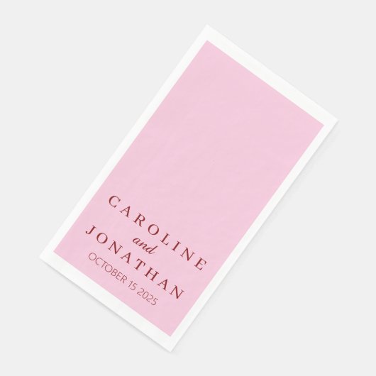 Serviette En Papier Personnalisé Nom Personnalisé Design Design Script (Coin)