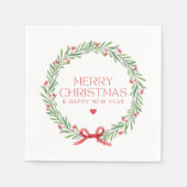 Serviette En Papier Personnalisé Nom personnalisé Joyeux Noël Joyeux N (Devant)