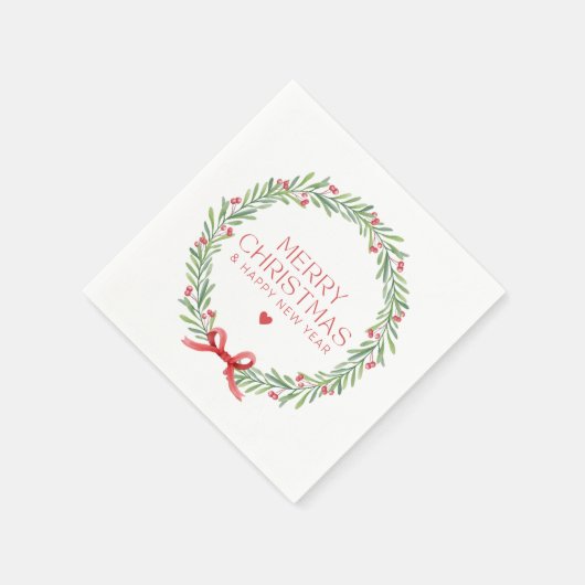Serviette En Papier Personnalisé Nom personnalisé Joyeux Noël Joyeux N (Coin)