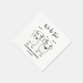 Serviette En Papier Personnalisé Nous faisons trop 2 Mariage de dessin (Coin)