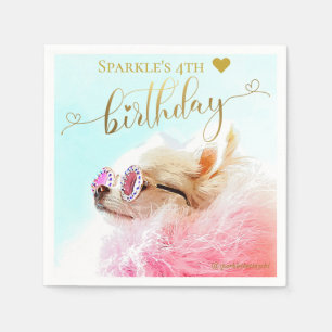 Serviette En Papier Personnalisé Photo Chien Chien Chien Chien Chien F