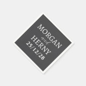 Serviette En Papier Personnalisé Simple Design élégant Moderne Minimal (Coin)