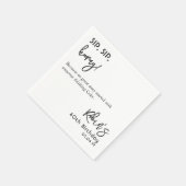 Serviette En Papier Personnalisé Texte Basé Funny 40e 50e 60e annivers (Coin)