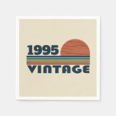 Serviette En Papier Personnalisé Trente vintage 30e anniversaire (Devant)