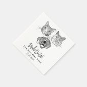 Serviette En Papier Personnalisé Trois Cocktail pour animaux Mariage d (Coin)