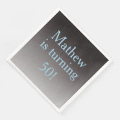 Serviette En Papier Personnalisé "Turning 50" 50e anniversaire (Coin)