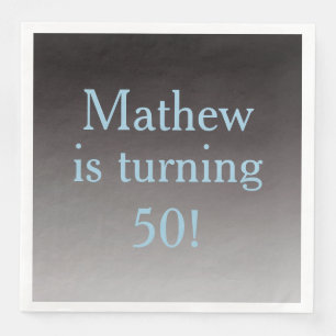 Serviette En Papier Personnalisé "Turning 50" 50e anniversaire