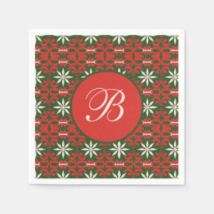 Serviette En Papier Personnalisé Vintage de Noël / modèle hivernal