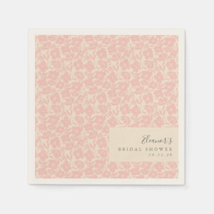 Serviette En Papier Personnalisé Vintage Rose Floral Bridal Shower