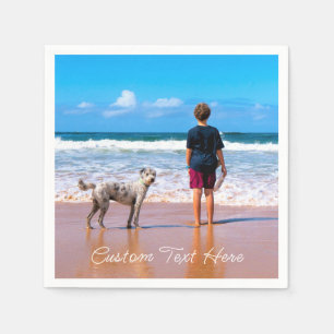 Serviette En Papier Personnalisé Votre Animal Photo Napkins Texte Pers