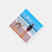 Serviette En Papier Personnalisé Votre Animal Photo Napkins Texte Pers (Coin)