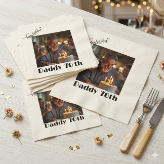 Serviette en papier personnalisée avec photo pour