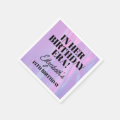 Serviette En Papier Personnalisée Dans Son Anniversaire (Coin)