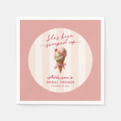 Serviette En Papier Personnalisée Elle a été récupérée Fête des mariée (Devant)