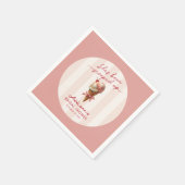 Serviette En Papier Personnalisée Elle a été récupérée Fête des mariée (Coin)