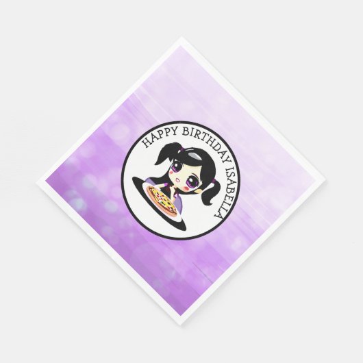 Serviette En Papier Personnalisée Joyeuse fête d'anniversaire Anime Gi (Coin)