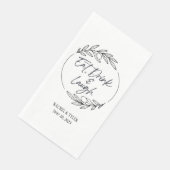 Serviette en papier personnalisée Manger, Boire & (Coin)