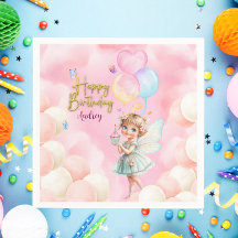 Serviette en papier personnalisée pour fête de fée