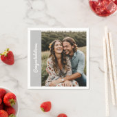 Serviette en papier personnalisée pour fiançailles (En situation)