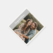 Serviette en papier personnalisée pour fiançailles (Coin)