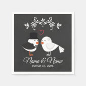 Serviette en papier personnalisée pour mariage (Devant)