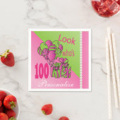 Serviette En Papier Personnaliser Anniversaire - Regardez qui a 100 an (En situation)