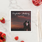 Serviette En Papier Personnaliser avec Mariage photo (En situation)