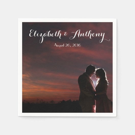 Serviette En Papier Personnaliser avec Mariage photo (Devant)