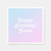 Serviette En Papier Personnaliser avec nom et photo Anniversaire (Devant)