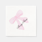 Serviette En Papier Personnaliser baby shower serviette rose arc (Devant)