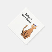 Serviette En Papier Personnaliser Bar Mitzvah Kippah Parti Chat Napkin (Coin)