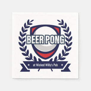 Serviette En Papier Personnaliser ce logo Beer Pong