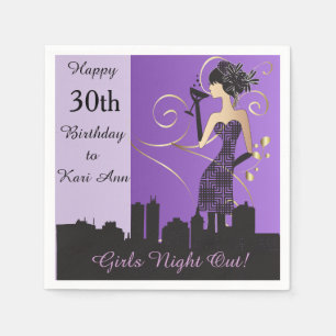 Serviette En Papier Personnaliser Classy Anniversaire serviettes pour