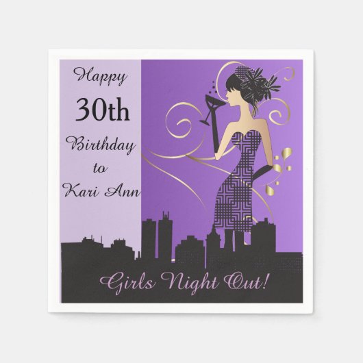 Serviette En Papier Personnaliser Classy Anniversaire serviettes pour  (Devant)
