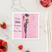 Serviette En Papier Personnaliser Classy Birthday Girl (En situation)
