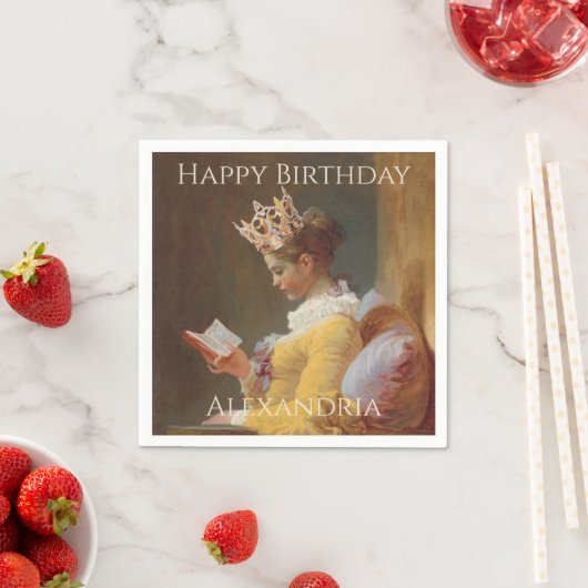 Serviette En Papier Personnaliser Comment être une reine Joyeux annive (En situation)