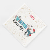 Serviette En Papier Personnaliser des Bénédictions d'hiver (Coin)