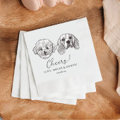 Serviette En Papier Personnaliser deux animaux Cocktail Mariage de ser