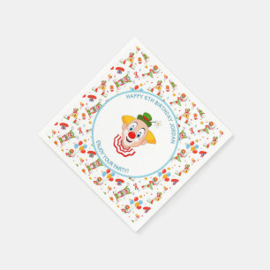 Serviette En Papier Personnaliser Fête d'anniversaire de clown Petit g