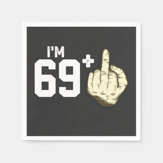 Serviette En Papier Personnaliser Funny Finger Costume Anniversaire (Devant)