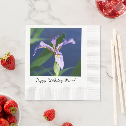 Serviette En Papier Personnaliser Iris Party Napkins (En situation)