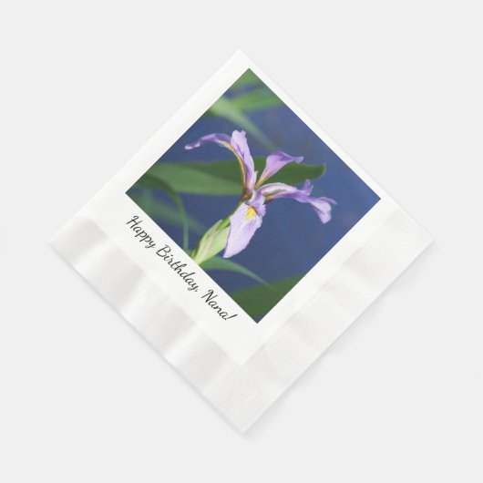 Serviette En Papier Personnaliser Iris Party Napkins (Coin)
