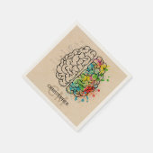 Serviette En Papier Personnaliser Le Cerveau Humain Gauche Et Droite (Coin)